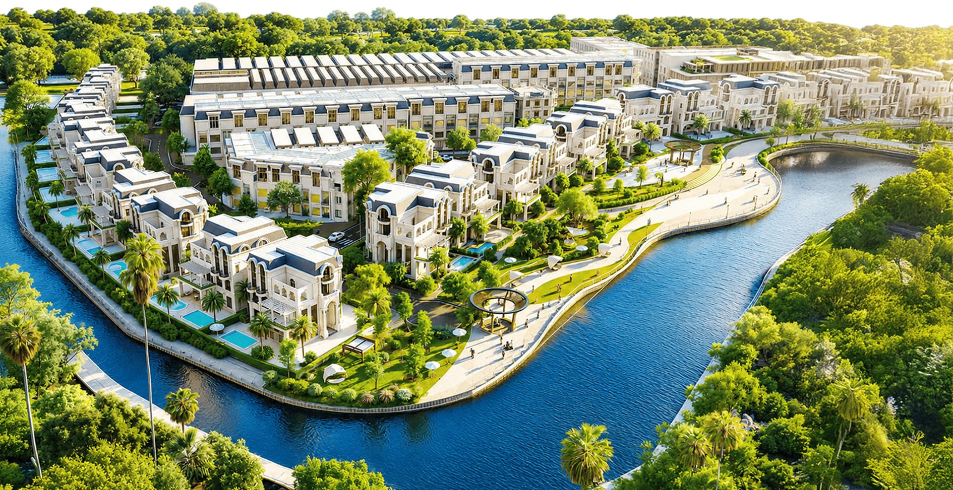 Phối cảnh thực tế nhà phố và biệt thự Five Star Eco City