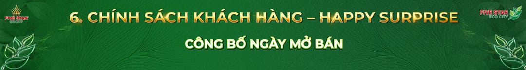 Chương trình Happy Surprise Five Star Eco City