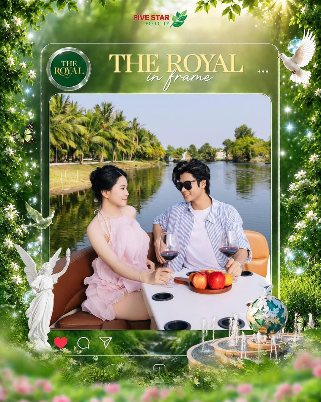 Cảnh quan sông nước và bến du thuyền sang trọng tại Five Star Eco City
