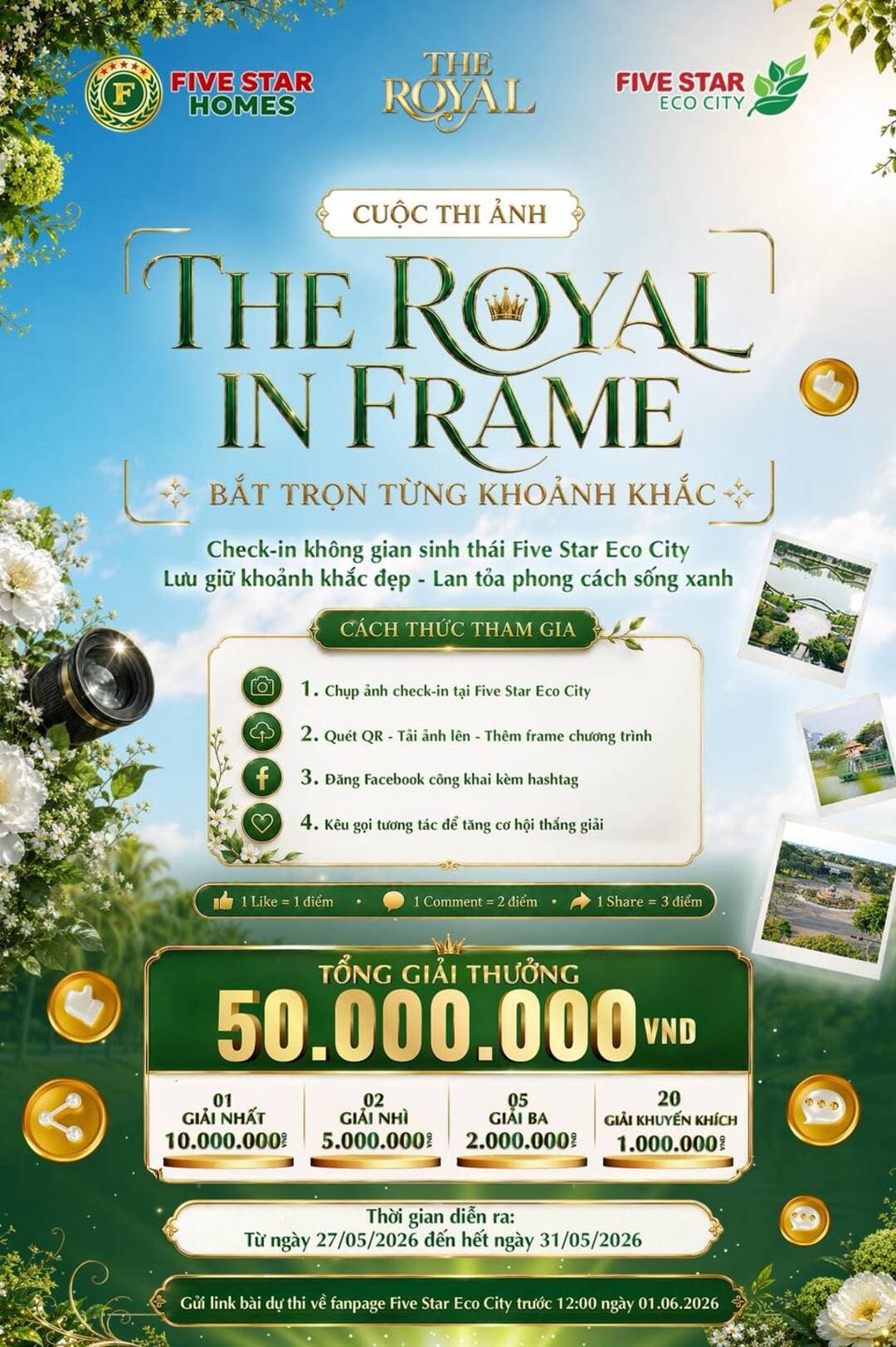 Cuộc thi ảnh The Royal In Frame Bắt trọn khoảnh khắc xanh không gian thực tế