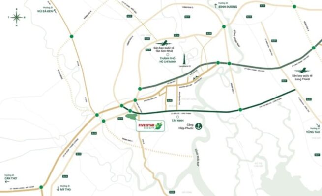 Vị trí kết nối giao thông Five Star Eco City