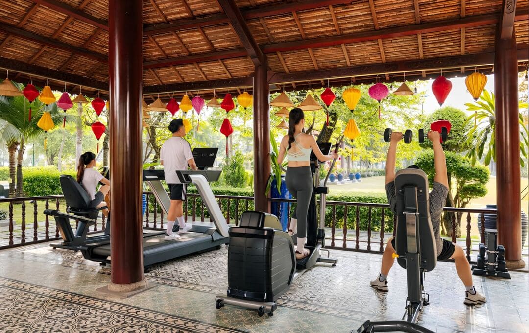 Phòng tập Gym hiện đại với đầy đủ trang thiết bị cao cấp nhập khẩu tại đại đô thị Five Star Eco City
