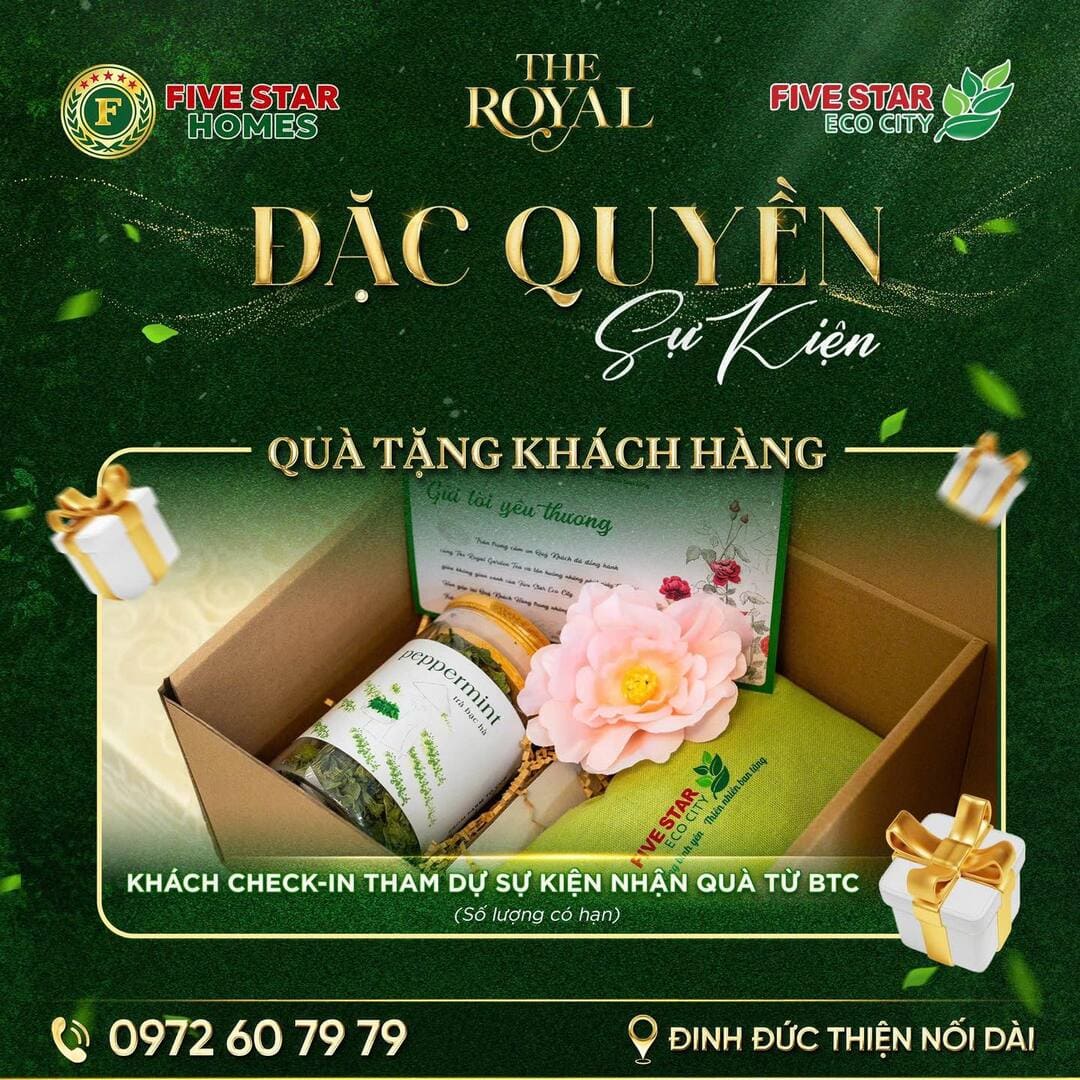 Chương trình quà tặng tri ân khách hàng check-in tại Five Star Eco City