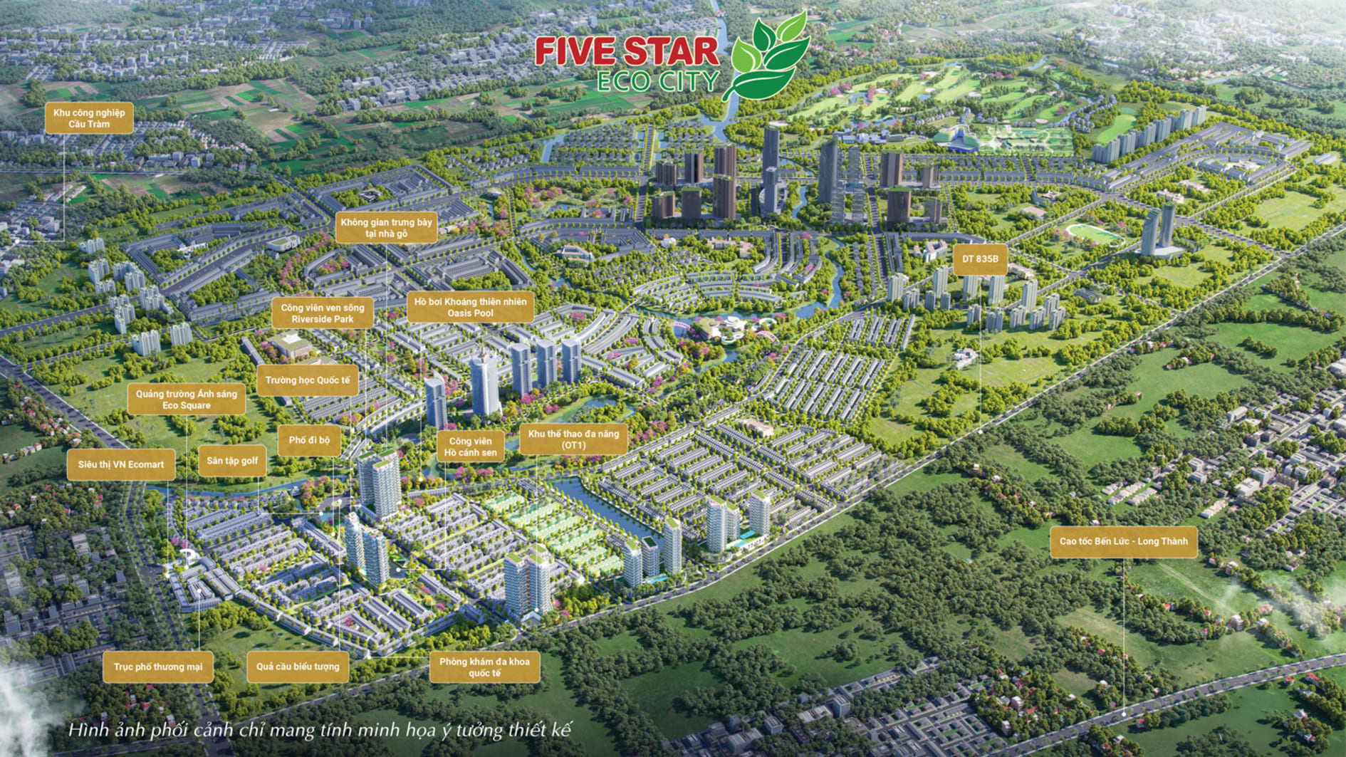 Phối cảnh thực tế tiện ích Five Star Eco City