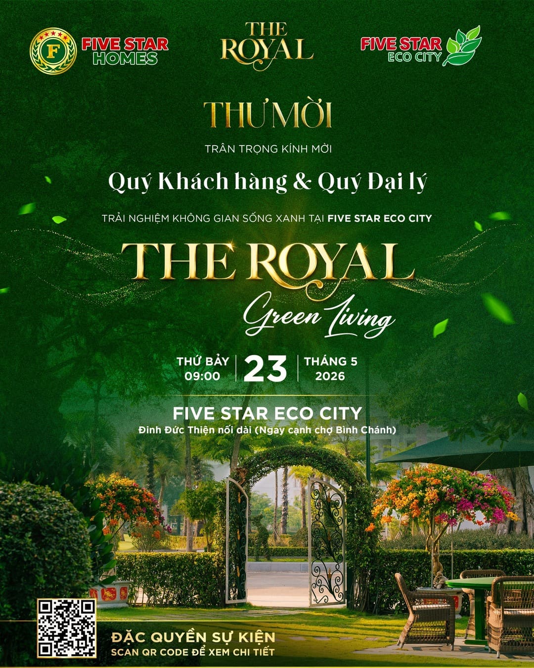 Sự kiện không gian sống xanh The Royal Green Living tại Five Star Eco City