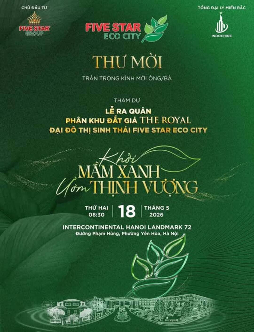 Sự kiện ra quân phân khu The Royal Five Star Eco City tại Hà Nội