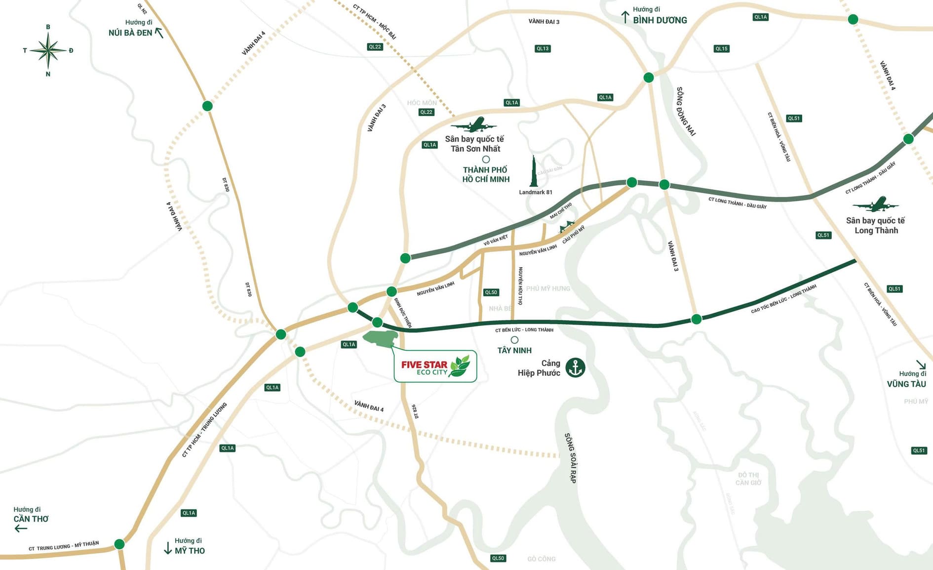 Vị trí chiến lược Five Star Eco City