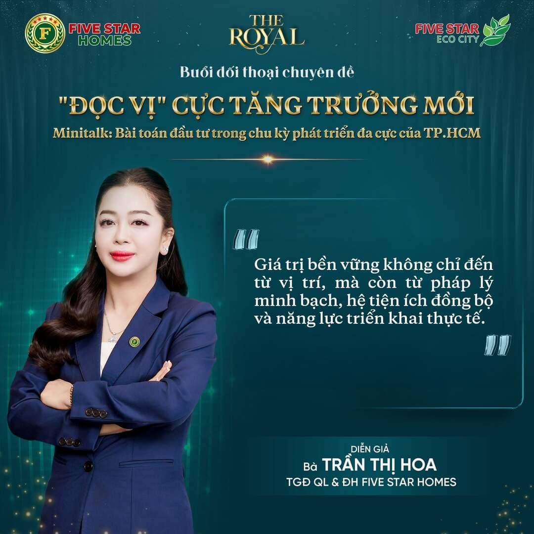 Bà Trần Thị Hoa nhấn mạnh tầm quan trọng của pháp lý minh bạch trong bất động sản