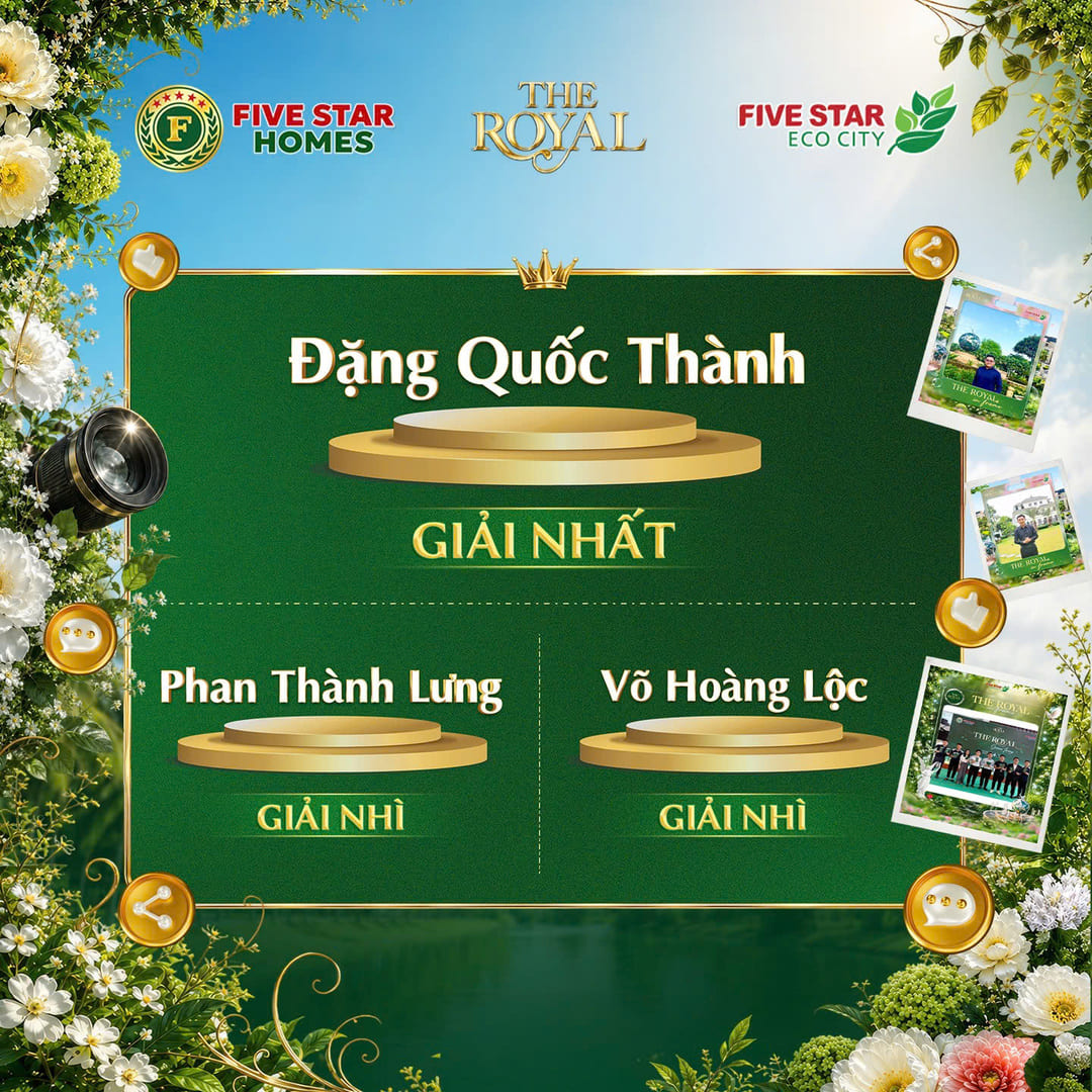 Danh sách kết quả đạt giải cuộc thi ảnh nghệ thuật The Royal In Frame phần 1