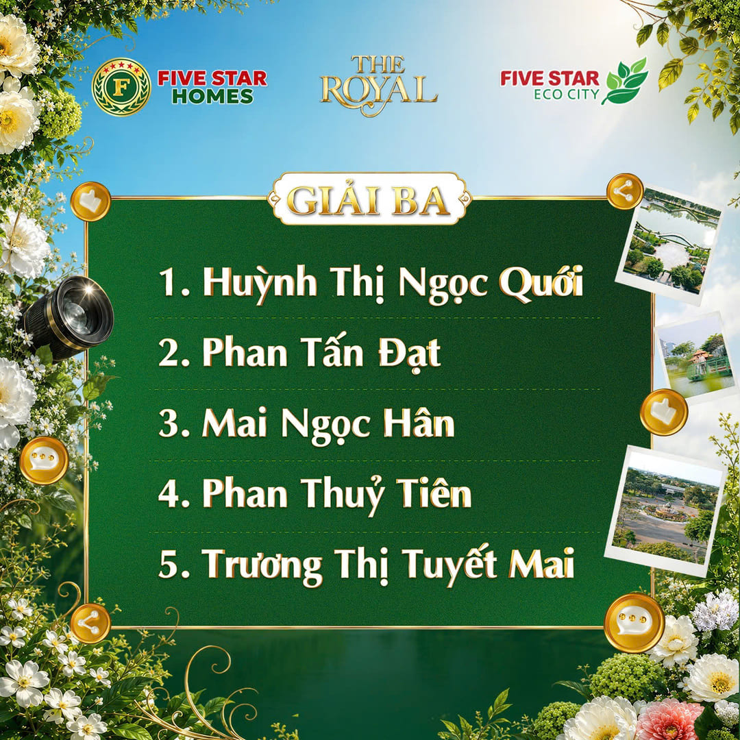 Danh sách kết quả đạt giải cuộc thi ảnh nghệ thuật The Royal In Frame phần 2
