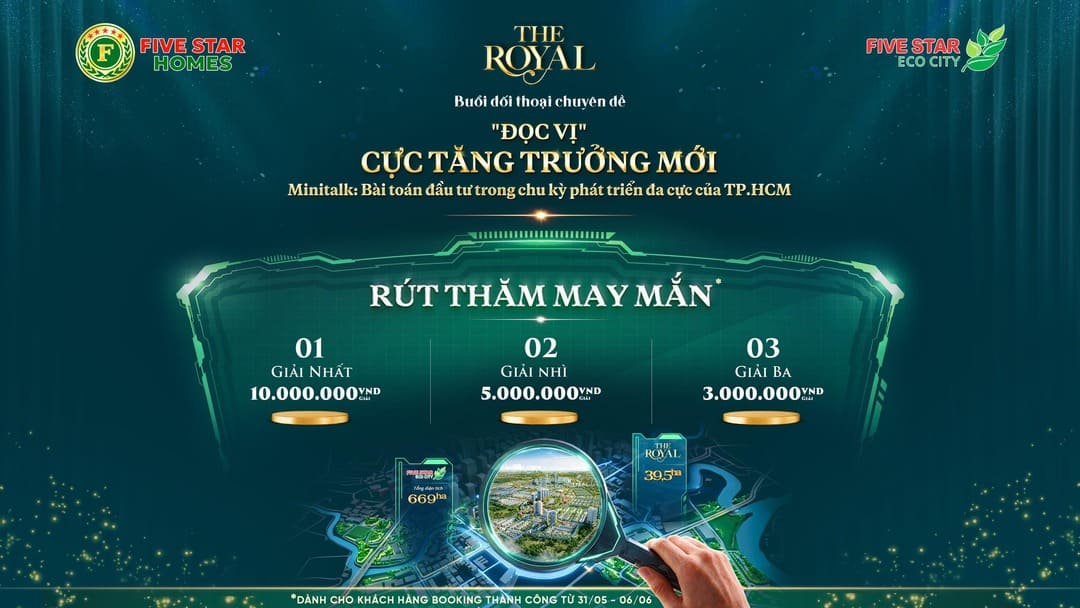 Chương trình rút thăm may mắn tri ân khách hàng tại Five Star Eco City