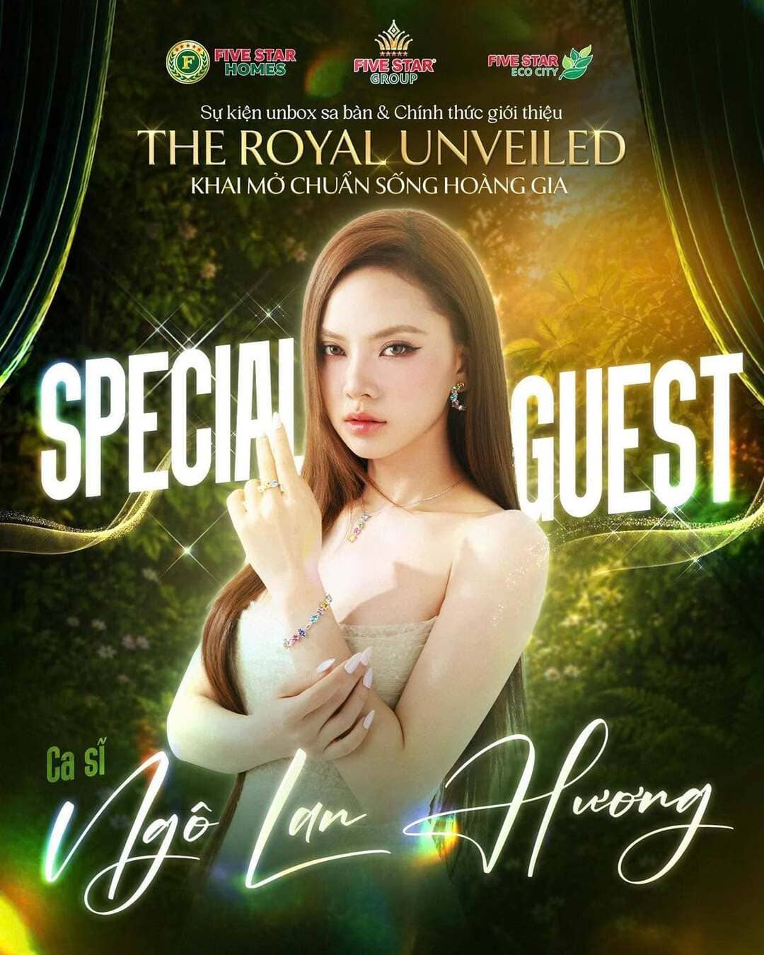 Ca sĩ Ngô Lan Hương góp mặt trong sự kiện The Royal Unveiled Hà Nội của Five Star Eco City