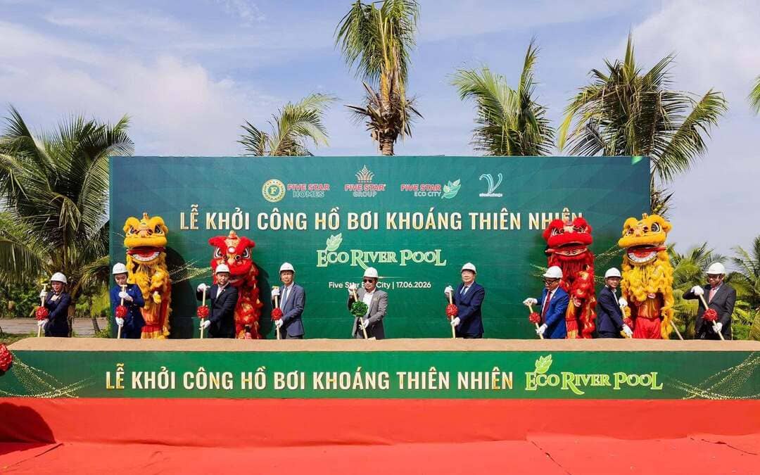 Lễ khởi công hạng mục hồ bơi khoáng thiên nhiên Eco River Pool