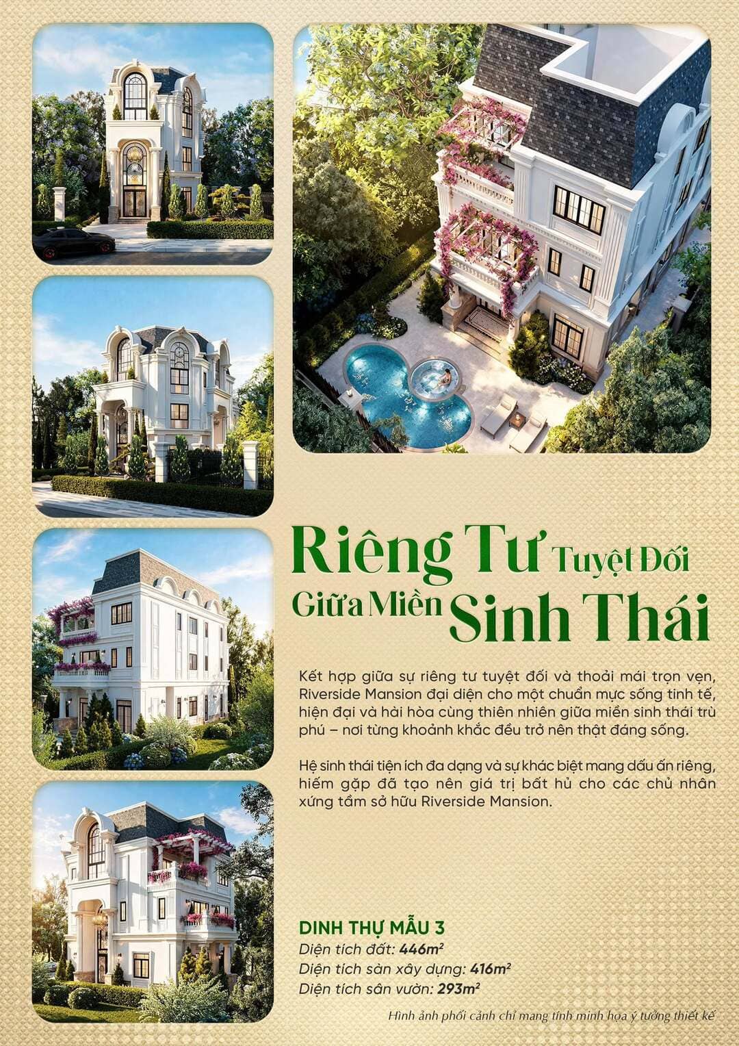 Mặt bằng kiến trúc layout dinh thự mẫu 3