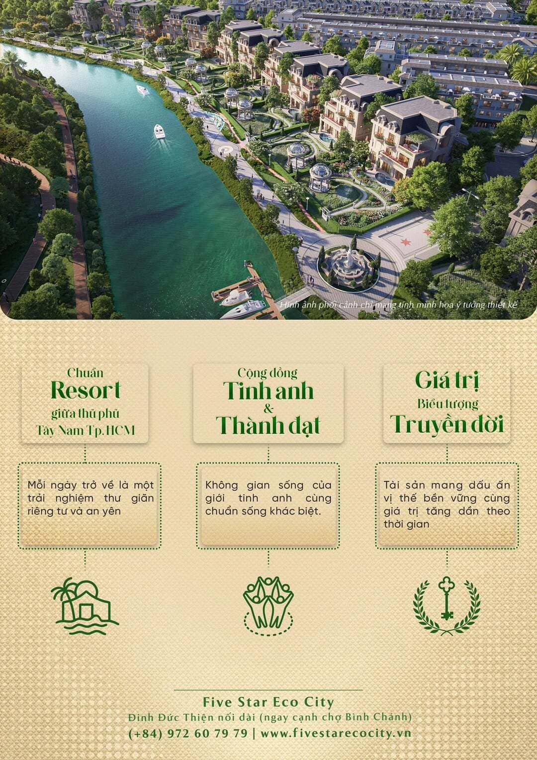 Phối cảnh dinh thự hoàng gia ven sông Riverside Mansion Collection