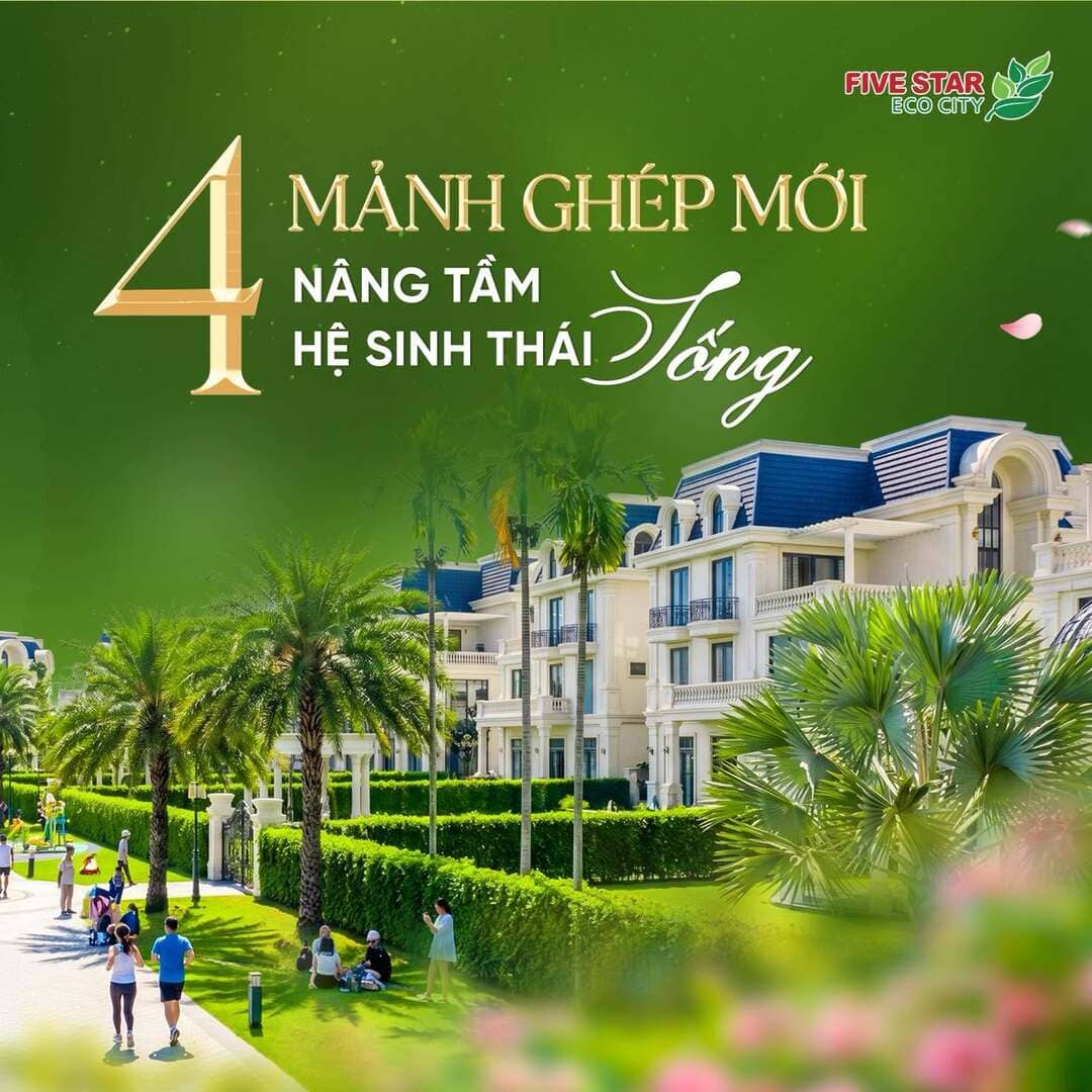Hệ thống tiện ích sang trọng tại phân khu cao cấp dự án Five Star Eco City