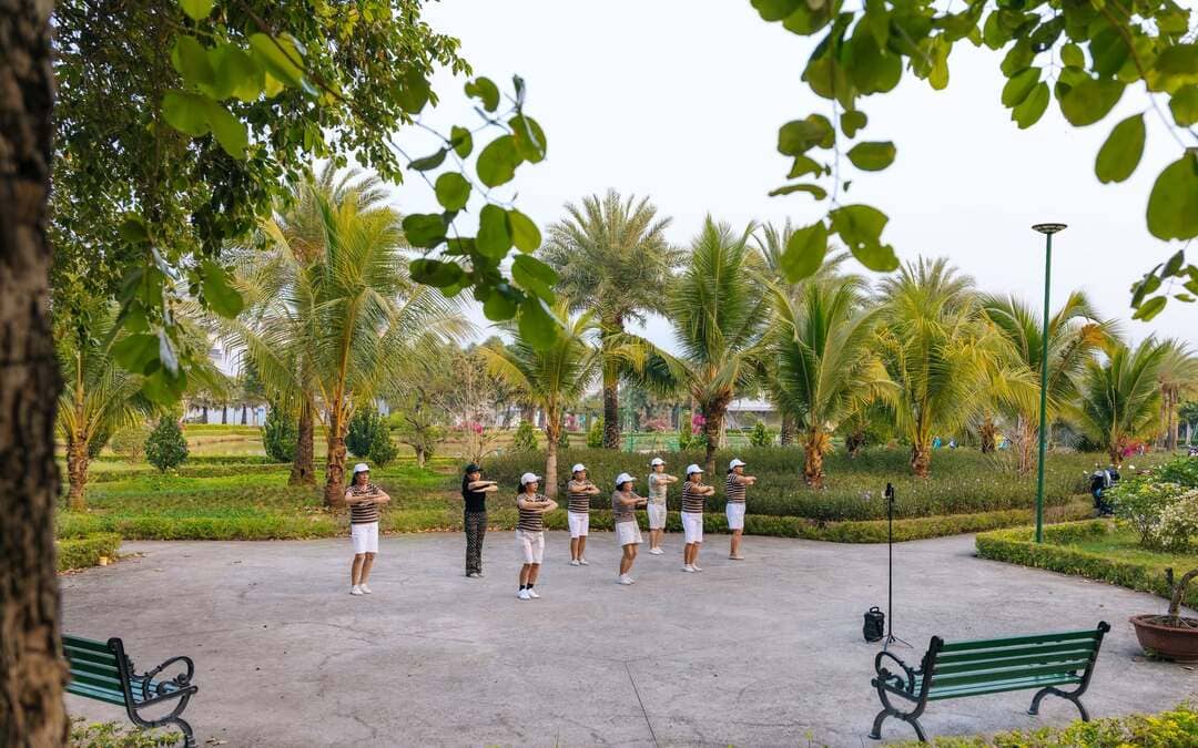 Cảnh quan không gian sống xanh và yên bình tại Five Star Eco City