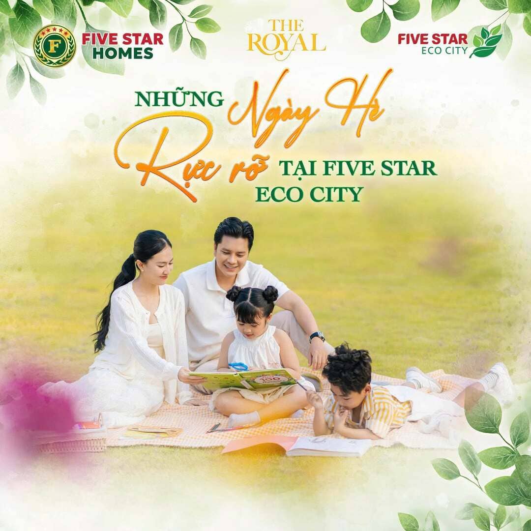 Không gian sống xanh mát tại Five Star Eco City vào mùa hè