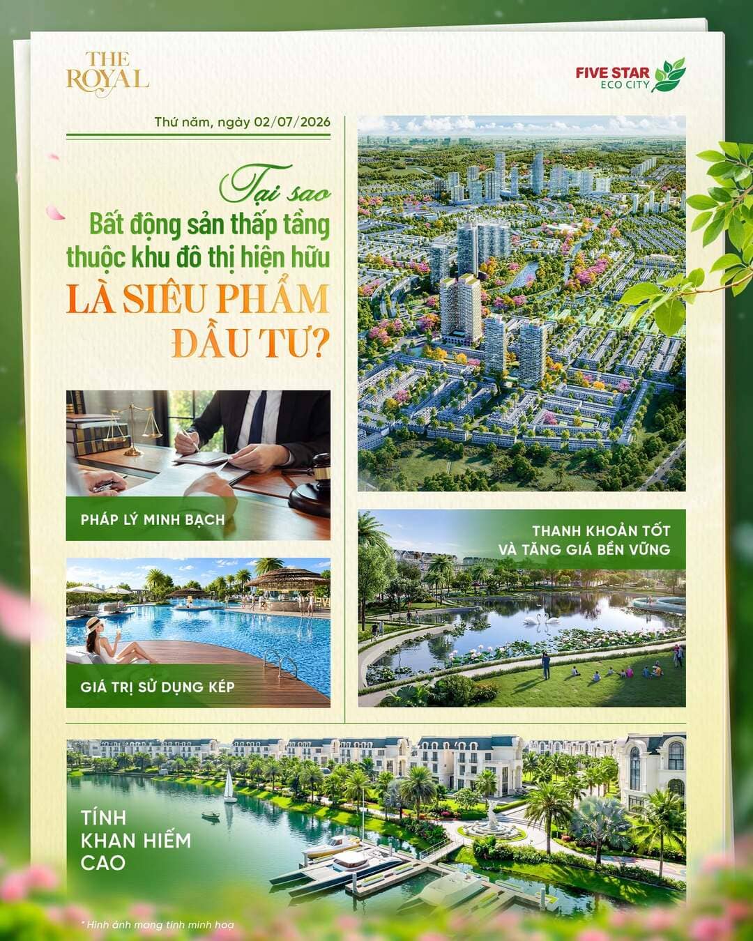 Sản phẩm bất động sản thấp tầng thuộc khu đô thị hiện hữu Five Star Eco City